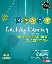 Tapa de Teaching Literacy in the Visible Learning Classroom, Grades 6-12