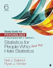 Tapa de Study Guide for Psychology to Accompany Neil J. Salkind′s Statistics for People Who  Hate Statistics
