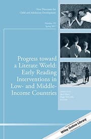 Tapa de Progress toward a Literate World : Early Reading Interventions in Low- and Middle-Income Countries