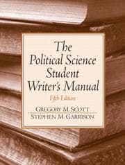 Tapa de The political science student writer's manual