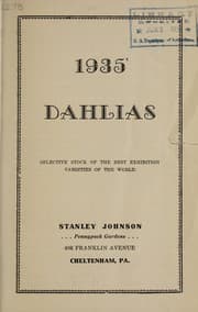 Tapa de 1935 dahlias