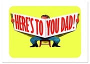 Tapa de Reading a Giant Newspaper Father's Day Greeting Card