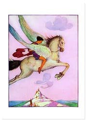Tapa de Fly! Flying Horse Graduation Greeting Card