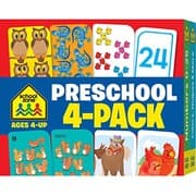 Tapa de School Zone - Preschool Flash Cards 4 Pack - Ages 4 and Up, Kids' Games, Puzzles, Shapes, Colors, Numbers, Readiness Skills, and More