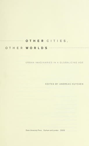 Tapa de Other cities, other worlds
