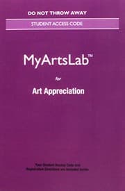 Tapa de NEW MyLab Arts without Pearson eText -- Standalone Access Card -- for Art Appreciation