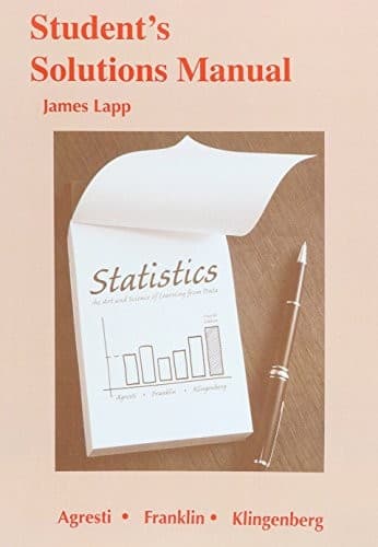 Tapa de Student's Solutions Manual for Statistics
