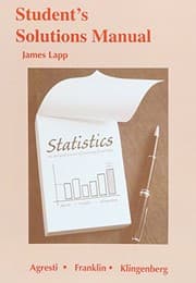 Tapa de Student's Solutions Manual for Statistics