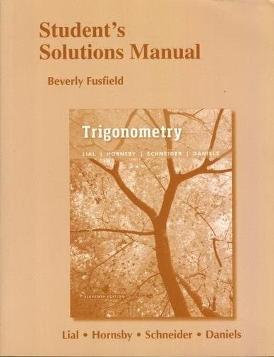 Tapa de Student's Solutions Manual for Trigonometry