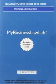 Tapa de MyLab Business Law with Pearson eText -- Access Card -- for Business Law