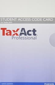 Tapa de TaxACT 2015 Access Card for Pearson's Federal Taxation 2017