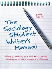 Tapa de The sociology student writer's manual