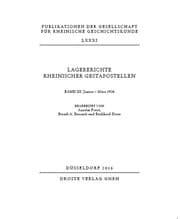 Tapa de Lageberichte rheinischer Gestapostellen Band 3