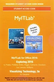 Tapa de MyLab IT with Pearson eText -- Access Card -- for Exploring 2016 with Visualizing Technology
