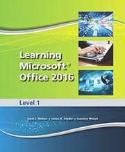 Tapa de Learning Microsoft Office 2016 Level 1 -- National -- CTE/School