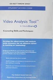 Tapa de Video Analysis Tool for Counseling Skills in MediaShare -- Standalone Access Card
