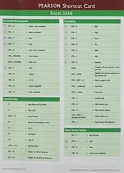 Tapa de Prentice Hall Shortcut Card Excel 2016