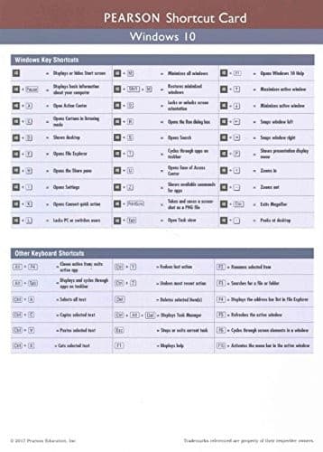 Tapa de Prentice Hall Windows 10 Shortcut Card