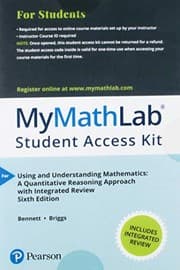 Tapa de Mylab Math with Pearson Etext -- Standalone Access Card -- For Using and Understanding Mathematics with Integrated Review