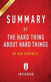 Tapa de Summary of the Hard Thing about Hard Things