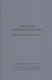 Tapa de Legal Issues in Professional Hockey