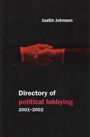 Tapa de Directory of Political Lobbying 2001-2002