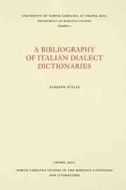 Tapa de A Bibliography of Italian Dialect Dictionaries