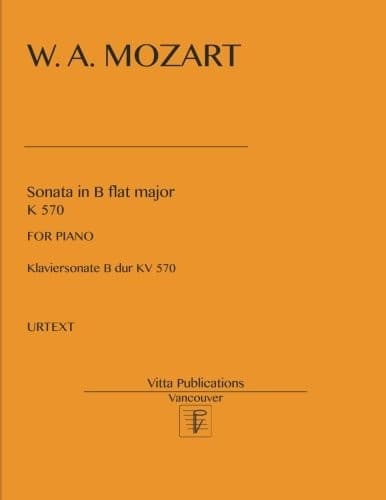 Tapa de Sonata in B flat major