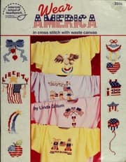 Tapa de Wear America in cross stitch with waste canvas