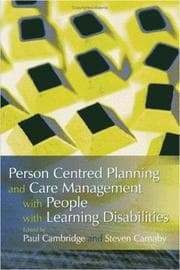 Tapa de Person centred planning and care management with people with learning disabilities