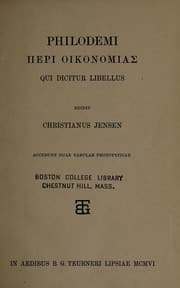Tapa de Philodemi Peri oikonomias qui dicitur libellus
