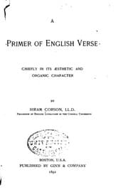 Tapa de A Primer of English Verse, Chiefly in Its Aesthetic and Organic Character