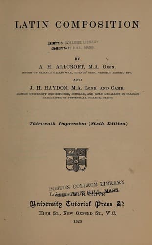 Tapa de Latin composition
