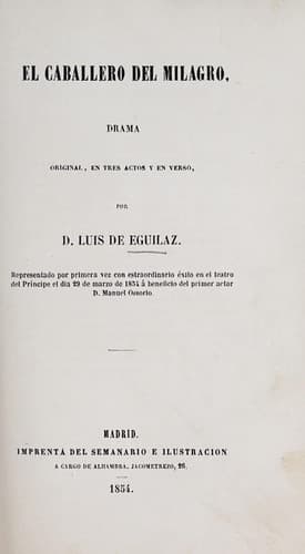 Tapa de El caballero del milagro