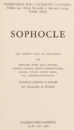 Tapa de Sophocle