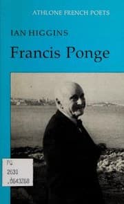 Tapa de Francis Ponge