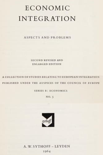 Tapa de Economic integration