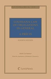 Tapa de Louisiana law of obligations in general