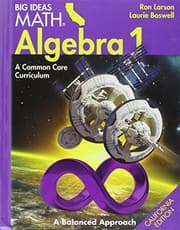 Tapa de Big Ideas Math Algebra 1 A Common Core Curriculum California Pupil Edition