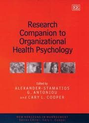 Tapa de Research companion to organizational health psychology