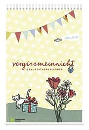 Tapa de vergissmeinnicht-Geburtstagskalender