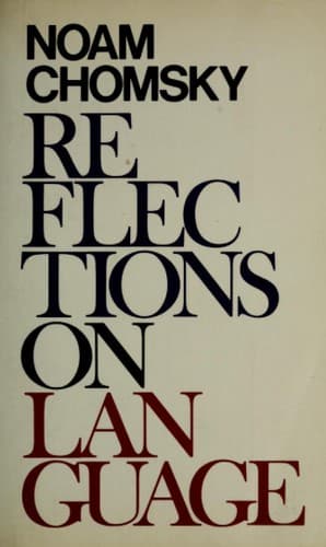 Tapa de Reflections on language