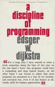 Tapa de A discipline of programming