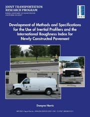 Tapa de Development of Methods and Specifications for the Use of Inertial Profilers and the International Roughness Index for Newly Constructed Pavement