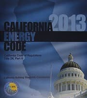 Tapa de 2013 California Energy Code, Title 24 Part 6