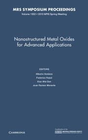 Tapa de Nanostructured Metal Oxides for Advanced Applications