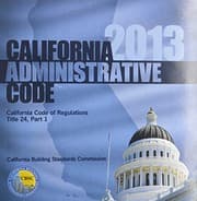 Tapa de 2013 California Administrative Code, Title 24 Part 1