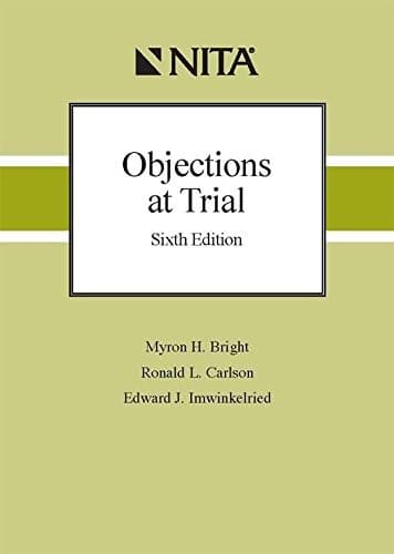 Tapa de Objections at Trial