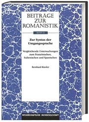 Tapa de Beiträge zur Romanistik 14 : Zur Syntax der Umgangssprache