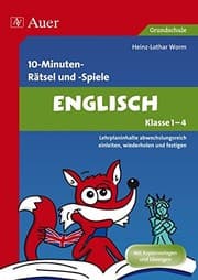 Tapa de 10-Minuten-Rätsel und -Spiele Englisch Klasse 1-4